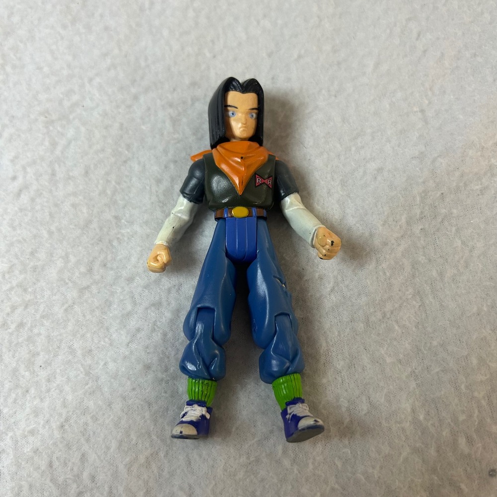 Dragon Ball Z Android 17 Action Figure 2000 Irwin Toy Vintage 5 Inch DBZ Logo